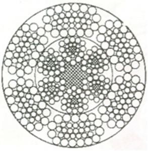 Special-shaped strand steel wire rope 6Q×21+6V×8+13FC