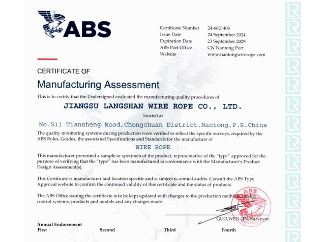 Classification Society Certificate‑ABS
